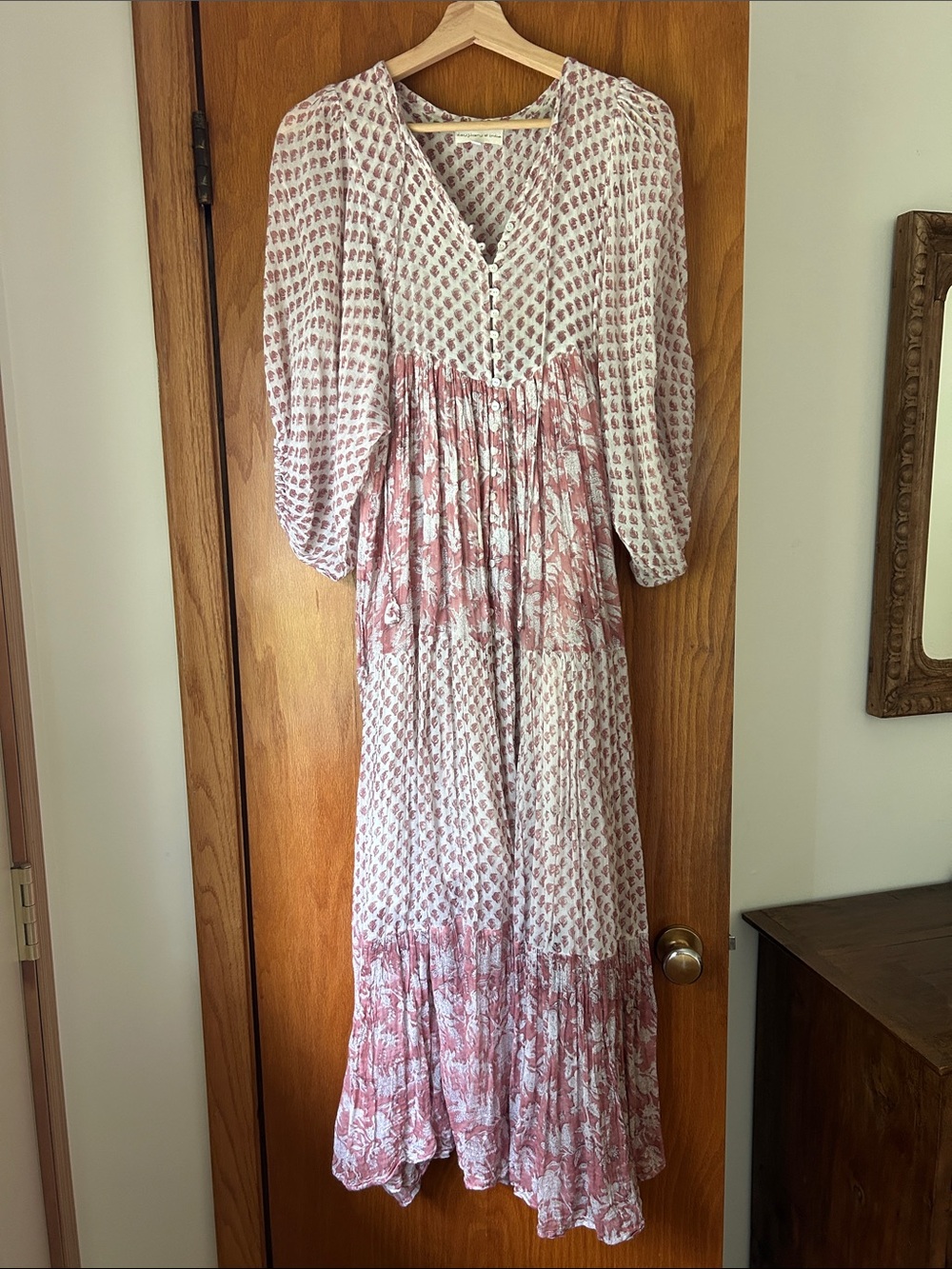 Daughters of India Lined Maxi Dress in Dusty Rose
